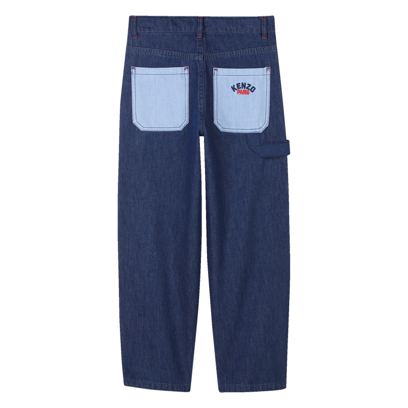Embroidered jeans with pockets KENZO KIDS 
                    BOY