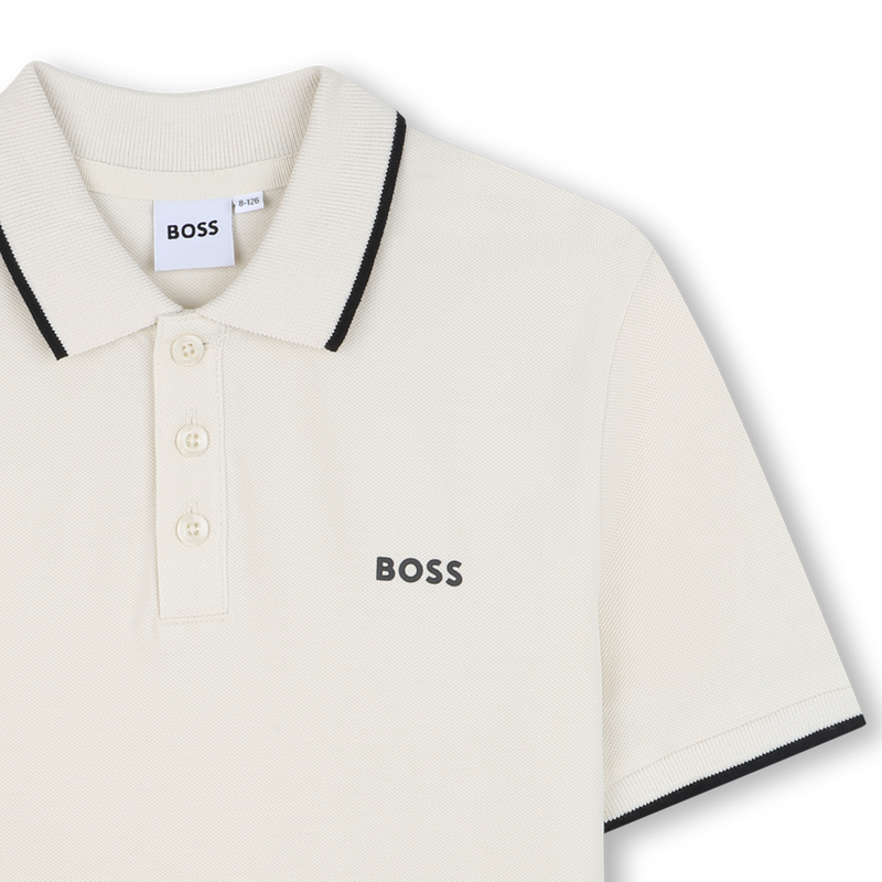 Polo liso de algod&atilde;o piqu&eacute; BOSS 
                        BOY