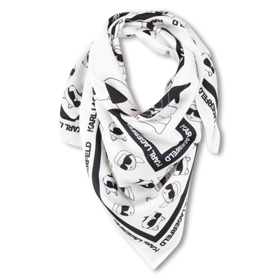 Len&ccedil;o quadrado estampado KARL LAGERFELD KIDS GIRL