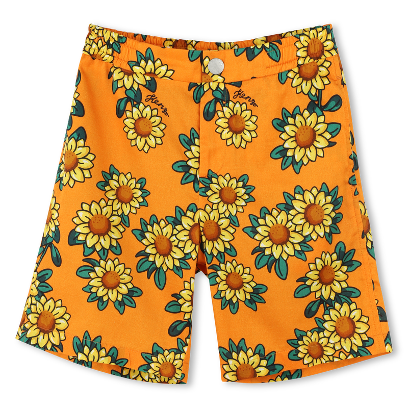 Bermudas em cetim de algod&atilde;o KENZO KIDS 
                        BOY