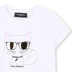 T-shirt ilustra&ccedil;&atilde;o choupette KARL LAGERFELD KIDS 
                    GIRL
