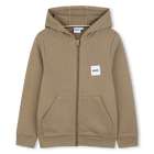 Capuz zip-up, BEGE ESCURO, hi-res