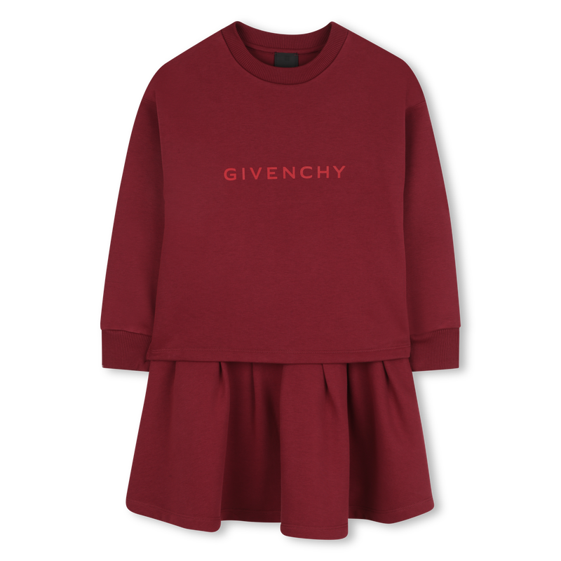 Vestido com cal&ccedil;as plissadas e fendas GIVENCHY 
                        GIRL