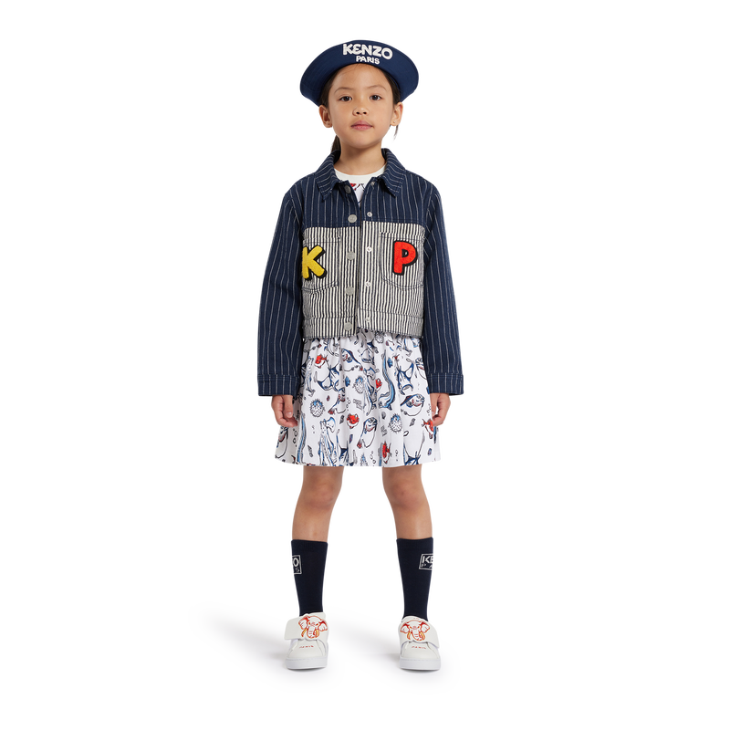 Casaco de ganga às riscas KENZO KIDS 
                    GIRL