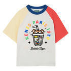 T-shirt com mangas e gola contrastante KENZO KIDS 
                    BOY
