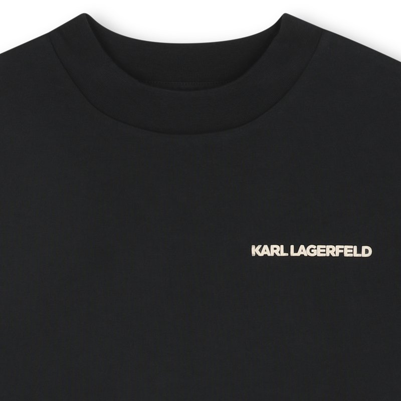 T-shirt de jersey de algodão pesado KARL LAGERFELD KIDS 
                    BOY