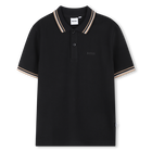 Camisa p&oacute;lo de manga curta, PRETO, hi-res
