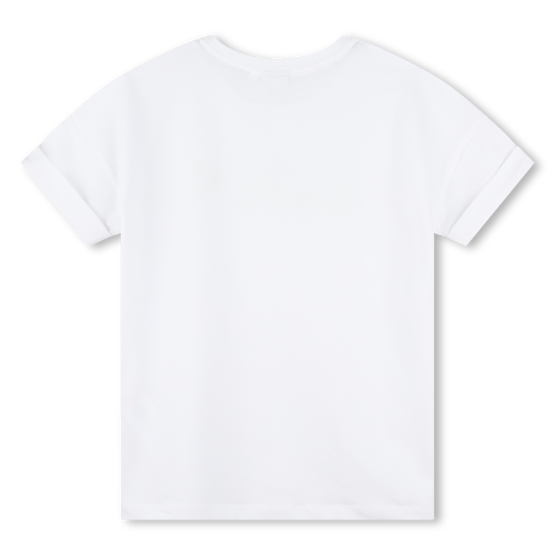 T-shirt de manga curta com dobra BOSS 
                    GIRL