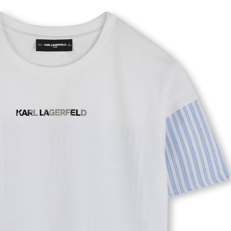 T-shirt bimat&eacute;ria com estampa KARL LAGERFELD KIDS 
                        GIRL