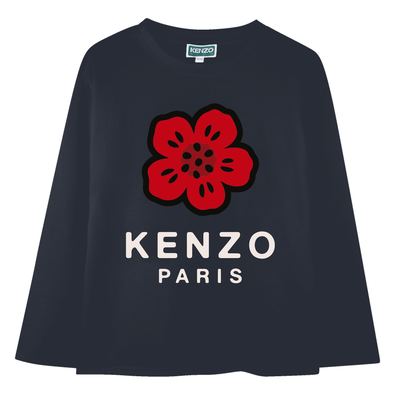 T-shirt de manga comprida em jersey KENZO KIDS 
                    UNISEX