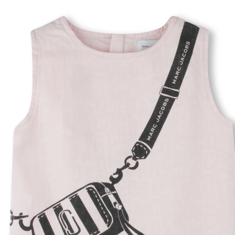 Vestido de algod&atilde;o sem mangas MARC JACOBS 
                        GIRL