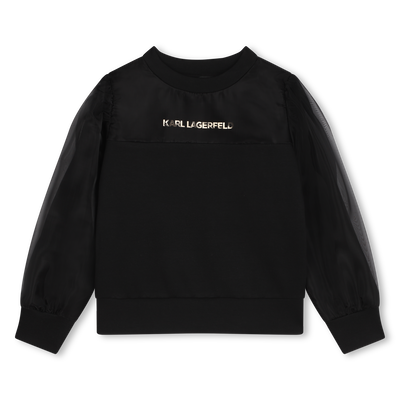Sweatshirt mangas em organza KARL LAGERFELD KIDS GIRL