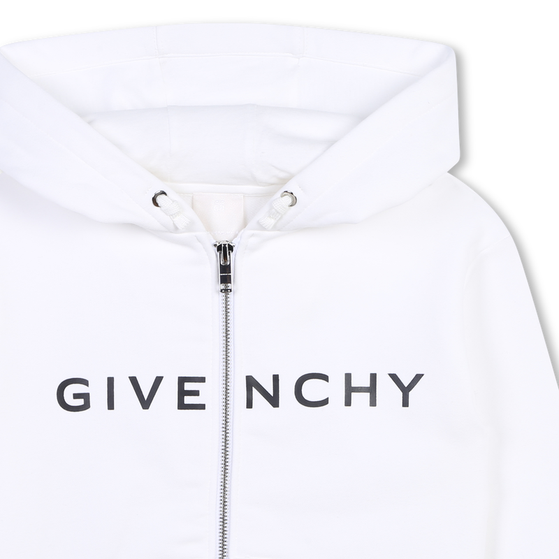 Cardigã com fecho e capuz GIVENCHY 
                    GIRL