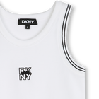 T-shirt de al&ccedil;as com bordados DKNY 
                    GIRL