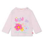 T-shirt algod&atilde;o manga comprida, ROSA   PALIDO, hi-res