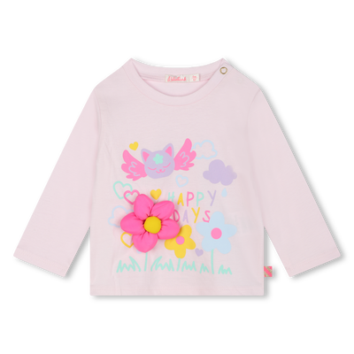 T-shirt algod&atilde;o manga comprida BILLIEBLUSH GIRL