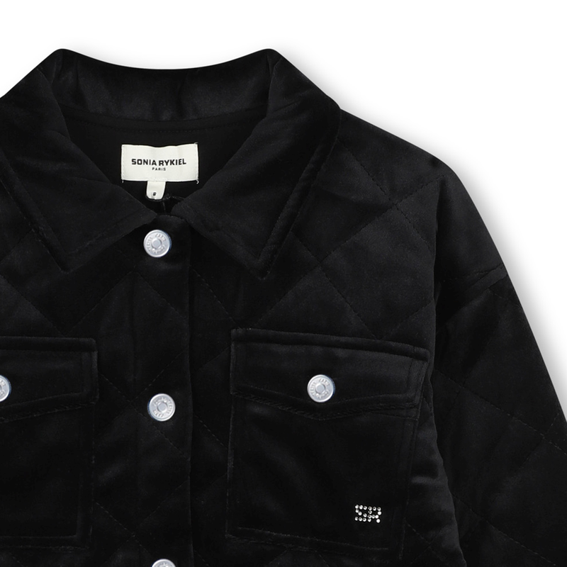 Casaco acolchoado de veludo SONIA RYKIEL 
                    GIRL
