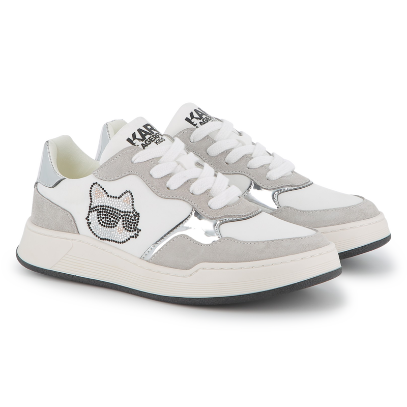 Tênis de cano baixo com cadarço KARL LAGERFELD KIDS 
                    GIRL