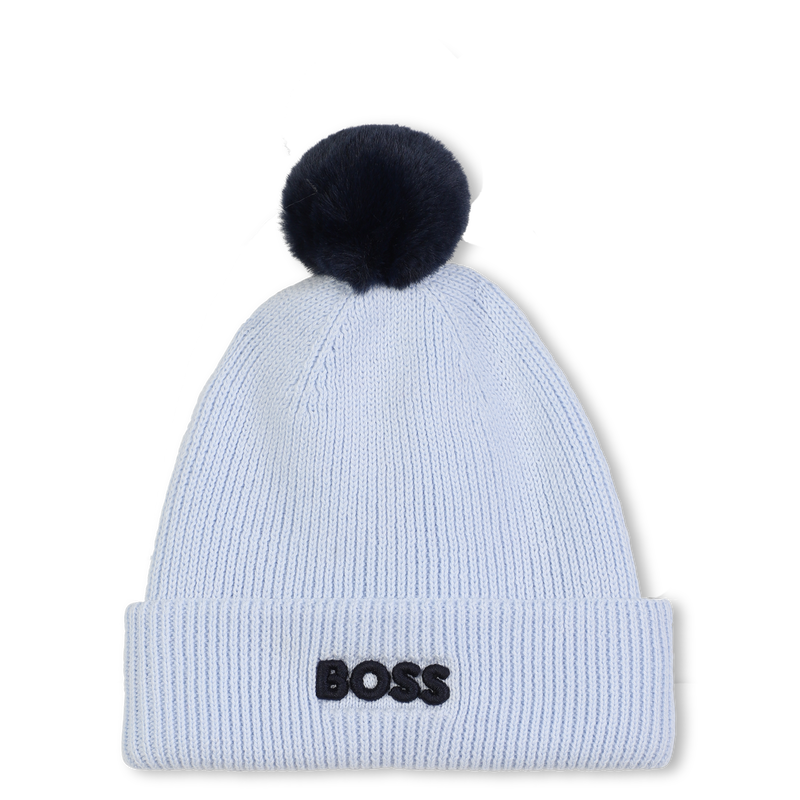 Gorro de malha com pompom BOSS 
                        BOY