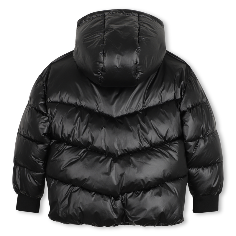 Casaco acolchoado com capuz KARL LAGERFELD KIDS 
                        GIRL