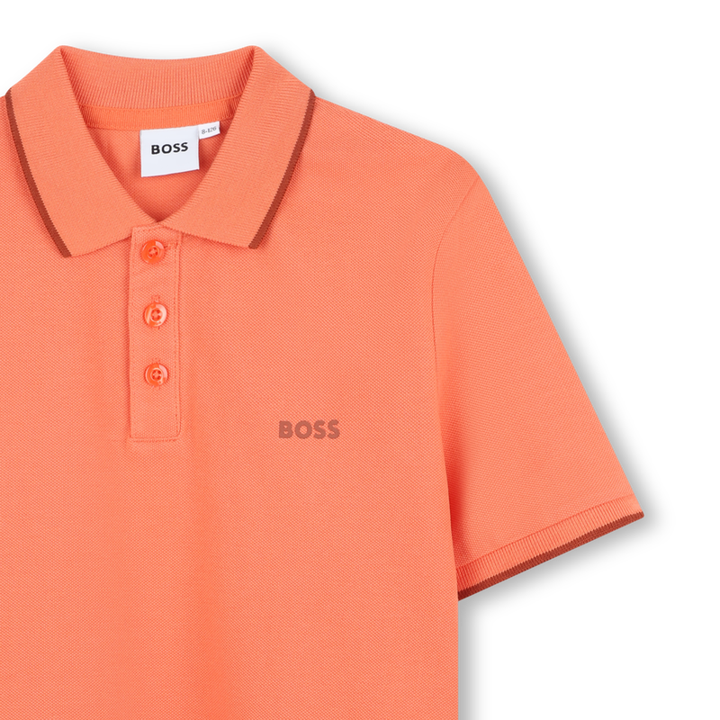 Polo liso de algod&atilde;o piqu&eacute; BOSS 
                        BOY