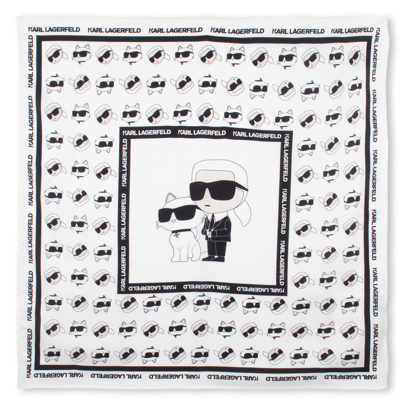 Printed square scarf KARL LAGERFELD KIDS 
                    GIRL
