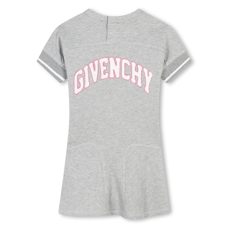 Vestido evasê com emblemas GIVENCHY 
                    GIRL