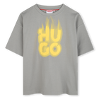 T-shirt manga curta em algod&atilde;o HUGO 
                    BOY
