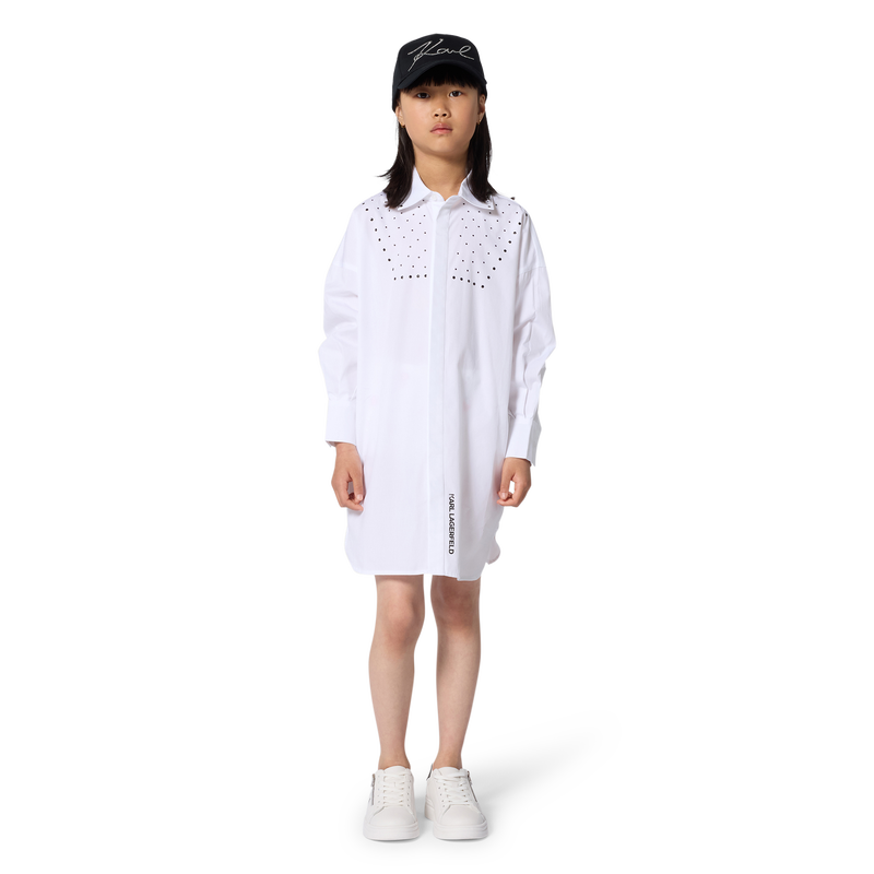 VESTIDO CAMISA DE MANGA COMPRIDA KARL LAGERFELD KIDS 
                        GIRL