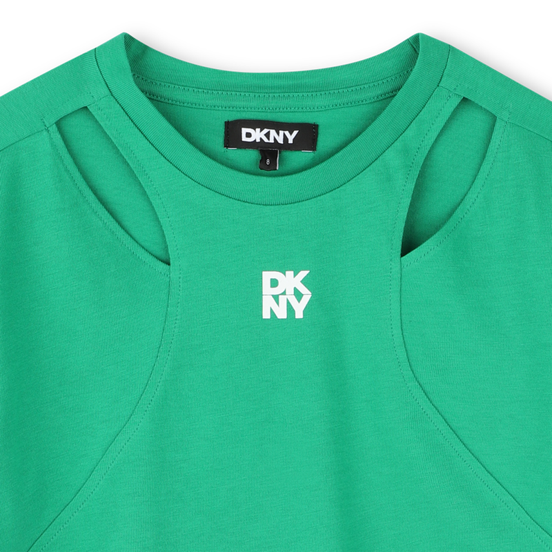 T-shirt com aberturas DKNY 
                        GIRL