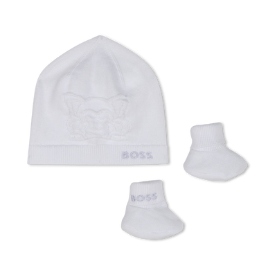 Conjunto de gorro e pantufas BOSS UNISEX