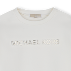 Vestido bimaterial de manga comprida MICHAEL KORS 
                    GIRL