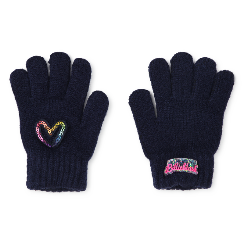 Sequin Heart Gloves BILLIEBLUSH 
                    GIRL