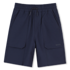Cal&ccedil;&otilde;es de bermuda fleece, AZUL MARINHO, hi-res