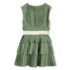 Vestido plissado de manga curta KARL LAGERFELD KIDS 
                    GIRL