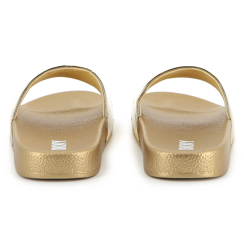 Chinelos metalizados DKNY 
                        GIRL