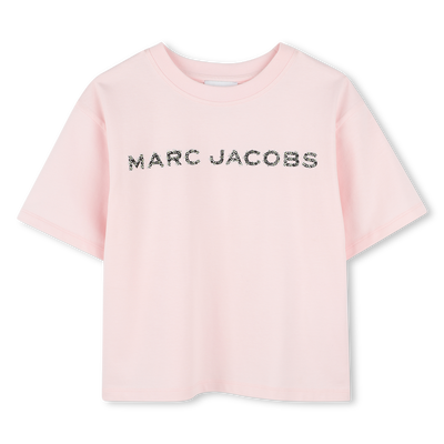 Cotton T-shirt with diamantés MARC JACOBS GIRL