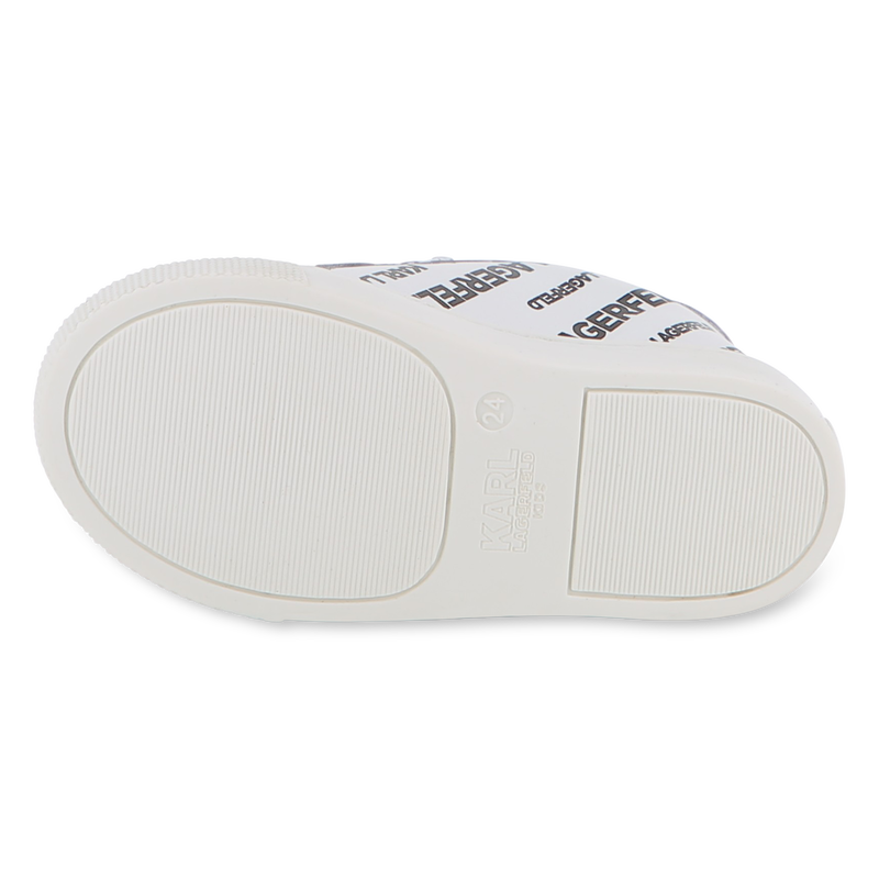 Sapatilhas de pele com velcro KARL LAGERFELD KIDS 
                    UNISEX