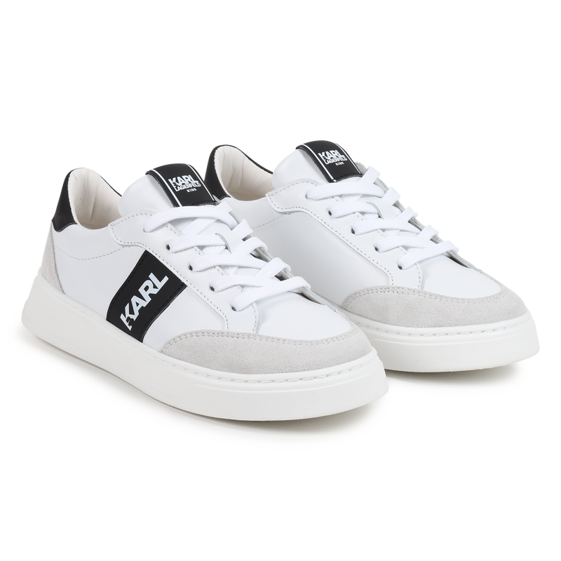 Low-Top Leather Sneakers KARL LAGERFELD KIDS 
                    BOY