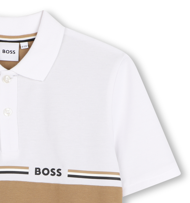 Camisa p&oacute;lo de manga curta BOSS 
                        BOY