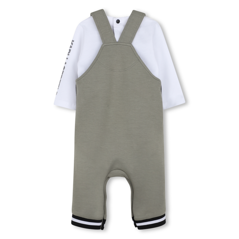 Conjunto de macac&atilde;o e camiseta KARL LAGERFELD KIDS 
                        BOY