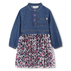 Vestido bimaterial BILLIEBLUSH 
                    GIRL