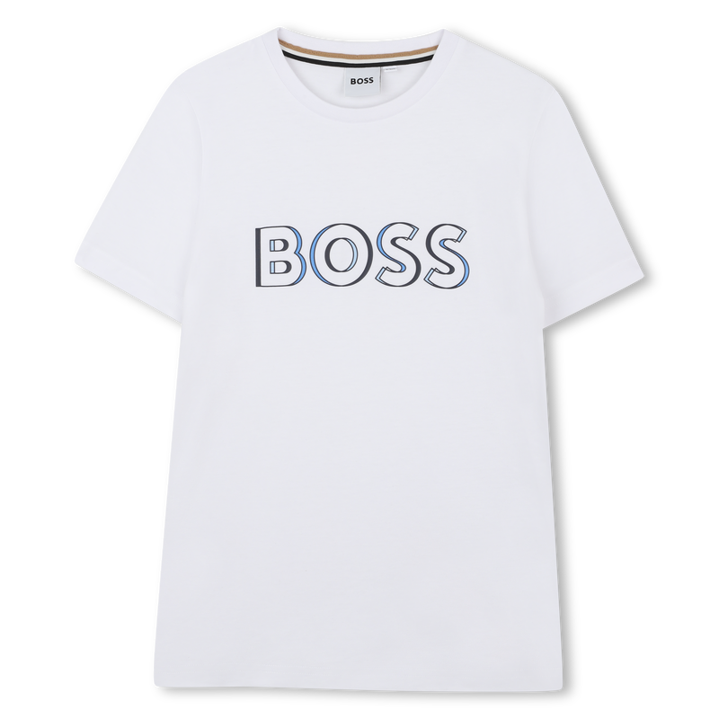 T-shirt manga curta em algod&atilde;o BOSS 
                        BOY