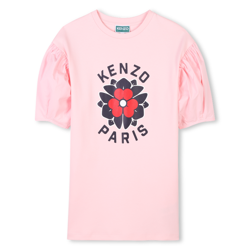 Vestido direito mangas tufadas KENZO KIDS 
                        GIRL