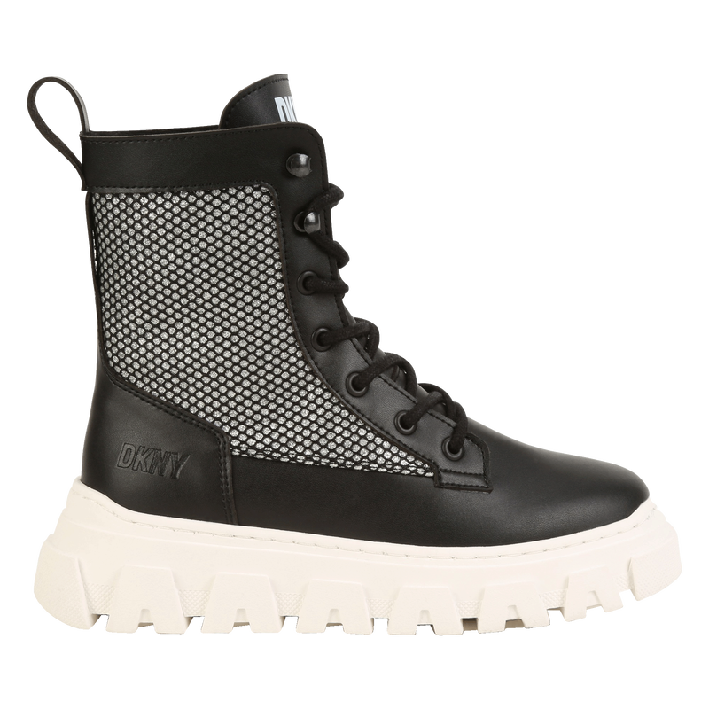 Leather lace-up ankle boots DKNY 
                    GIRL