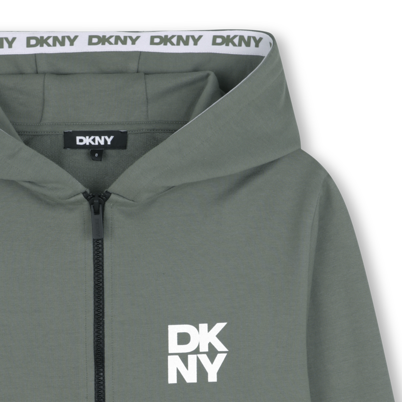 Cardigan com capuz DKNY 
                        BOY