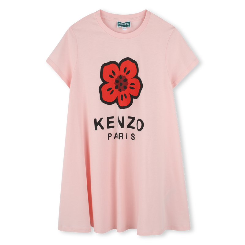 Vestido largo com estampado KENZO KIDS 
                    GIRL