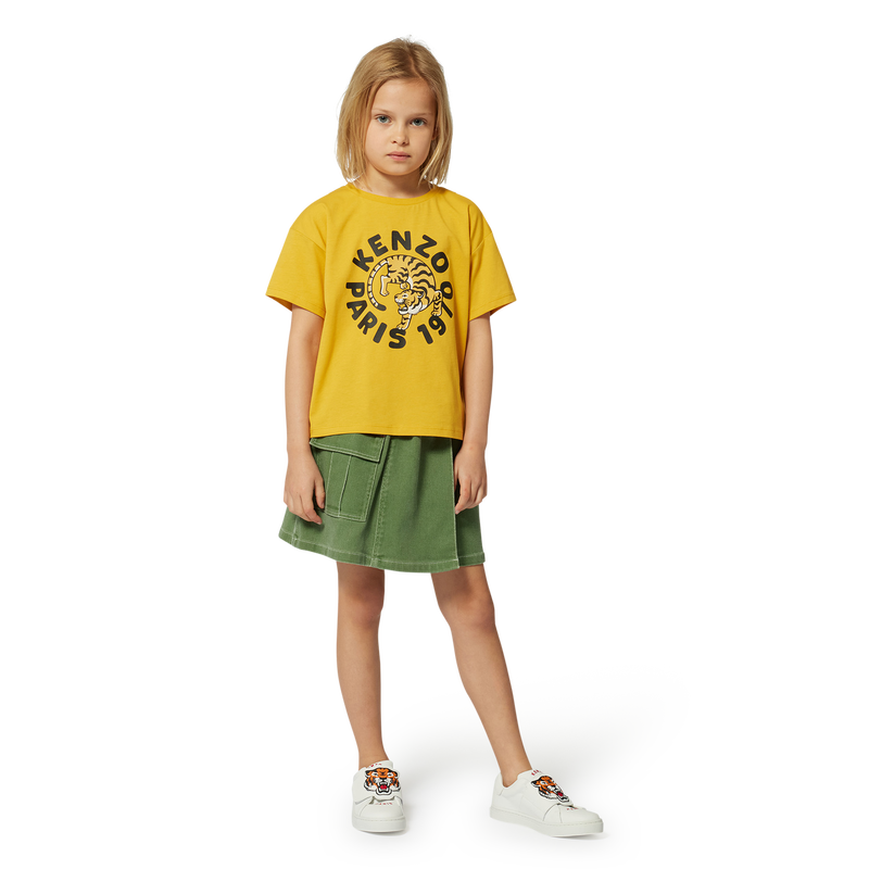 T-shirt manga curta de algod&atilde;o KENZO KIDS 
                        GIRL