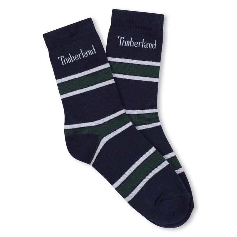 Pacote de trio de meias jacquard TIMBERLAND 
                    BOY