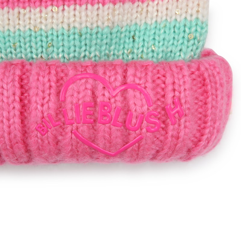 Gorro &agrave;s riscas com pompom BILLIEBLUSH 
                        GIRL